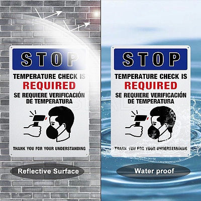 UV Protected & Waterproof Aluminum Warning Signs AJEW-GL0001-05C-09-1