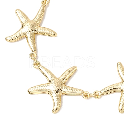 304 Stainless Steel Starfish Link Bracelets BJEW-JB13339-1