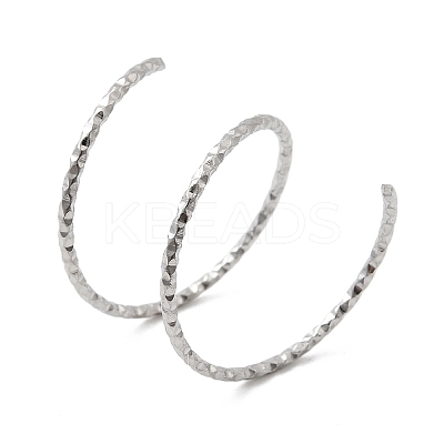 Adjustable 304 Stainless Steel Cuff Rings LS-RJEW-D335-02P-1