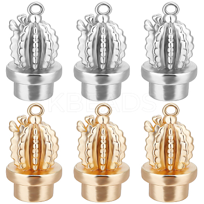 10Pcs 2 Colors Brass Charms KK-BBC0011-09-1
