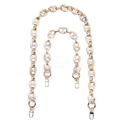 2Pcs 2 Style Resin Bag Handles DIY-GN0001-02A-1