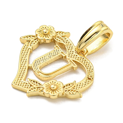 Heart Brass Pendants KK-I714-04G-U-1
