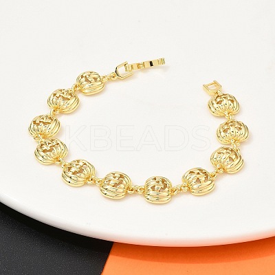 Halloween Brass Link Bracelets for Women BJEW-B149-02G-1