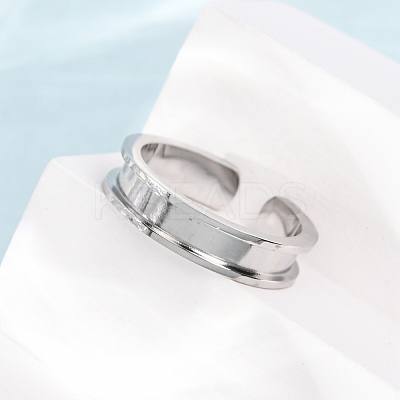 304 Stainless Steel Cuff Open Rings SA-CBACA70-01B-P-1