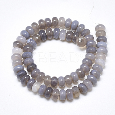 Natural Grey Agate Beads Strands G-T122-02A-1