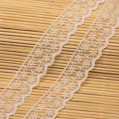 Lace Trim Nylon Ribbon for Jewelry Making ORIB-F001-47-1
