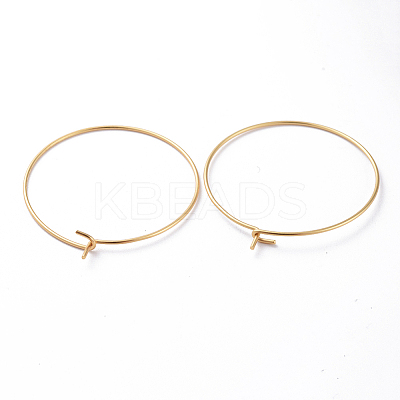 316 Stainless Steel Hoop Earring Findings STAS-J025-01D-G-1