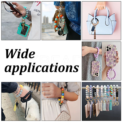 DIY Beaded Keychain Wristlet Making Kit DIY-CA0004-43-1