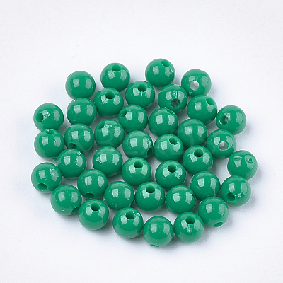 Opaque Plastic Beads X-KY-T005-6mm-611-1