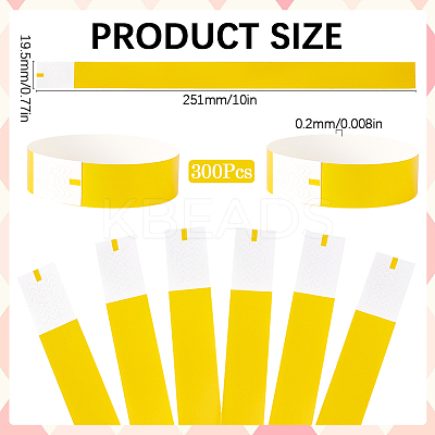 300Pcs Synthetic Paper Polypropylene Disposable Wristbands BJEW-SP0001-09E-1