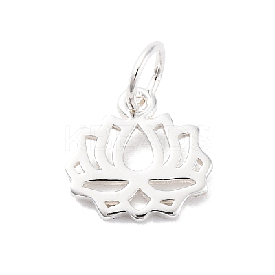 925 Sterling Silver Hollow Lotus Flower Charms LS-STER-D301-01S-1