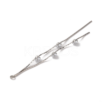 Brass Micro Pave Clear Cubic Zirconia Big Pendants KK-G510-19P-1
