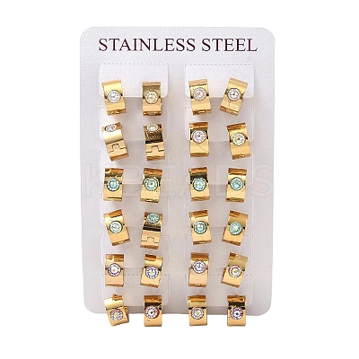 201 Stainless Steel Wide Huggie Hoop Earrings EJEW-D354-14G-1