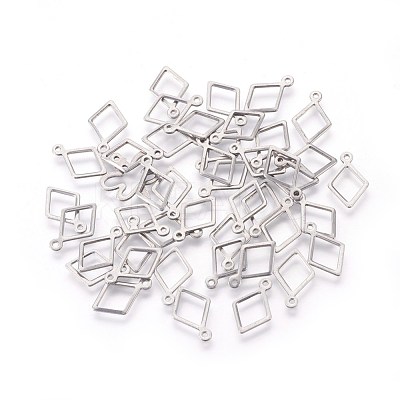 Tarnish Resistant 304 Stainless Steel Charms X-STAS-F187-01P-1