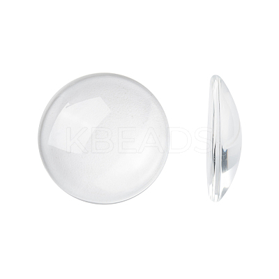 Transparent Glass Cabochons GGLA-R026-25mm-1