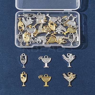 30Pcs Tibetan Style Alloy Pendants FIND-FS0003-83-1