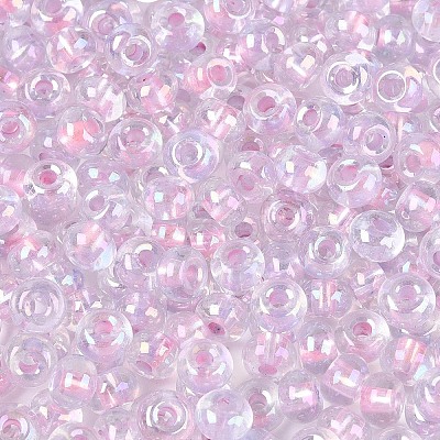 FGB Inside Colours Transparent Glass Seed Beads SEED-T009-01F-1