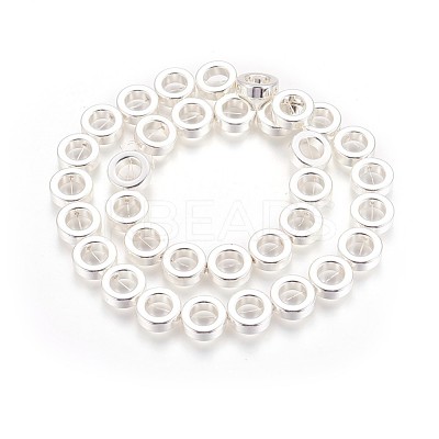 Electroplated Non-magnetic Synthetic Hematite Beads Strand G-P423-09S-1