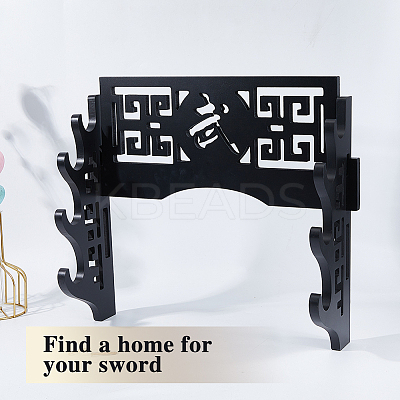4-Tier Density Board Sword Katana Holder Stands ODIS-WH0081-10-1