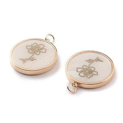 Natural Freshwater Shell Pendants BSHE-E028-07KCG-1