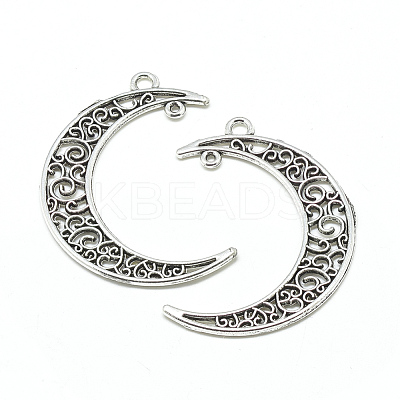 Tibetan Style Alloy  2-Loop Link Pendants TIBE-S299-062AS-RS-1