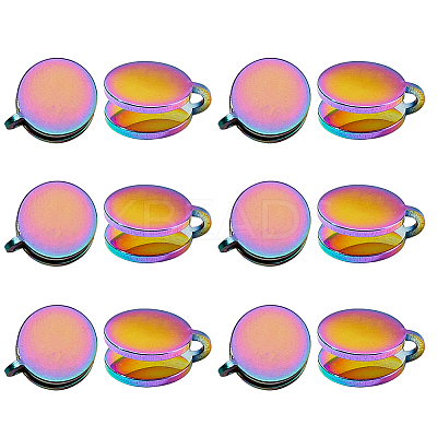 12Pcs 304 Stainless Steel Cuff Earrings EJEW-HS0001-28RC-1