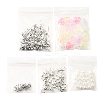 DIY ABS Plastic Imitation Pearl Angel Pendant Making Kits DIY-FP0001-44-1