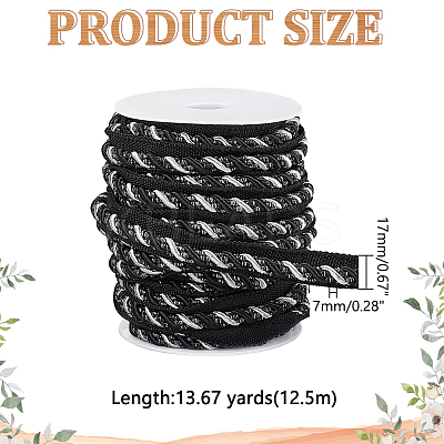 1 Bundle Polyester Twist Lip Cord Trim SRIB-WR0001-10A-1