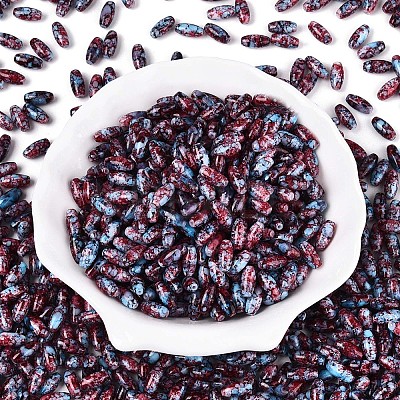 Baking Paint Glass Seed Beads SEED-N008-06G-1