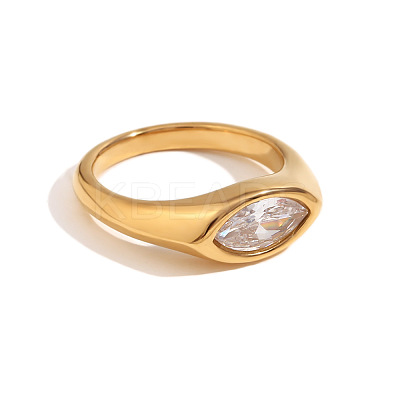 316L Stainless Steel with Cubic Zirconia Finger Rings FS-WGB17C9-07-1