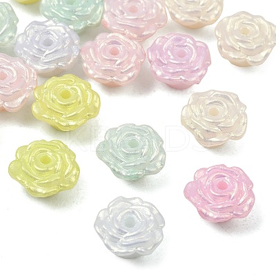 Opaque Acrylic Beads AC-CBAE09B-12-1