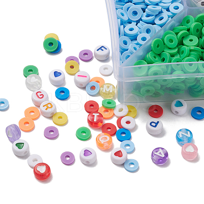 8 Colors Handmade Polymer Clay Beads CLAY-YW0001-36-1