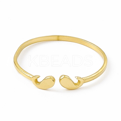 Ion Plating(IP) 304 Stainless Steel Cuff Ring for Women RJEW-C060-03G-1
