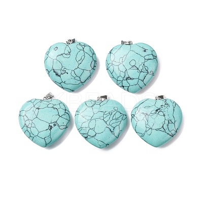 Synthetic Turquoise Pendants G-Z113-05-1