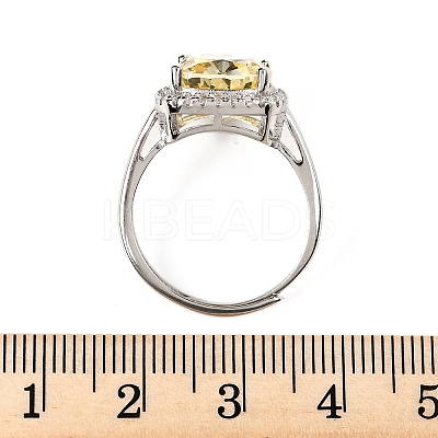 Adjustable 925 Sterling Silver Micro Pave Cubic Zirconia Cuff Rings for Women RJEW-F183-01C-02-1