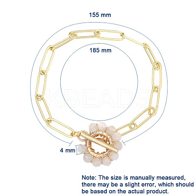 Brass Paperclip Chain Bracelets BJEW-JB05180-1