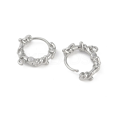 Brass Hoop Earring Findings KK-U043-16P-1