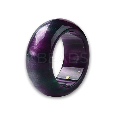 Resin Wide Chunky Finger Ring for Women RJEW-N041-01-C02-1