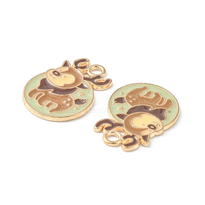 Christmas Alloy Enamel Pendants ENAM-D047-07G-07-1