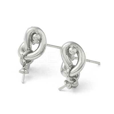 Brass Stud Earring Findings KK-M270-28P-1