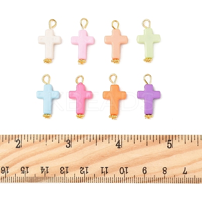 100Pcs Acrylic Pendant PALLOY-FS00039-03-1