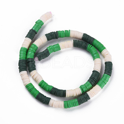 Fixed 3 Color Handmade Polymer Clay Bead Strands CLAY-S096-029E-1