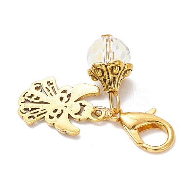 Tibetan Style Alloy Angel Pendant Decorations HJEW-JM03837-01-1