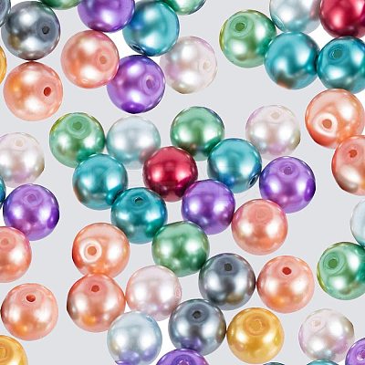 Glass Pearl Beads HY-PH0008-10mm-01M-1