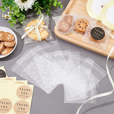 Dot Round Thank You Self-Adhesive Paper Gift Tag Stickers DIY-BC0006-31-1