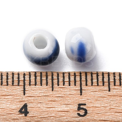Bright Glazed Porcelain Beads PORC-D300-A07-1