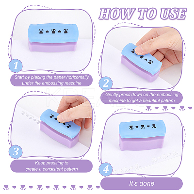 4Pcs 4 Colors Plastic Paper Craft Hole Punches TOOL-FG0001-09-1