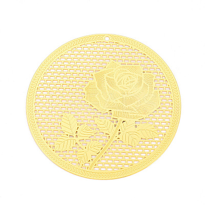 Brass Filigree Big Pendants KKC-T003-05G-1