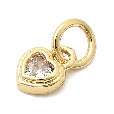 Brass Cubic Zirconia Charms KK-G554-02C-01-1