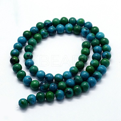 Synthetic Chrysocolla Beads Strands X-G-I199-34-6mm-1